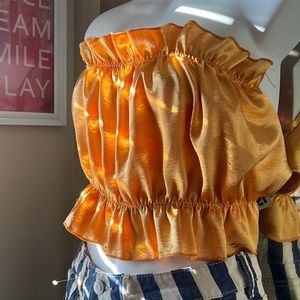 Orange crop Bantu top